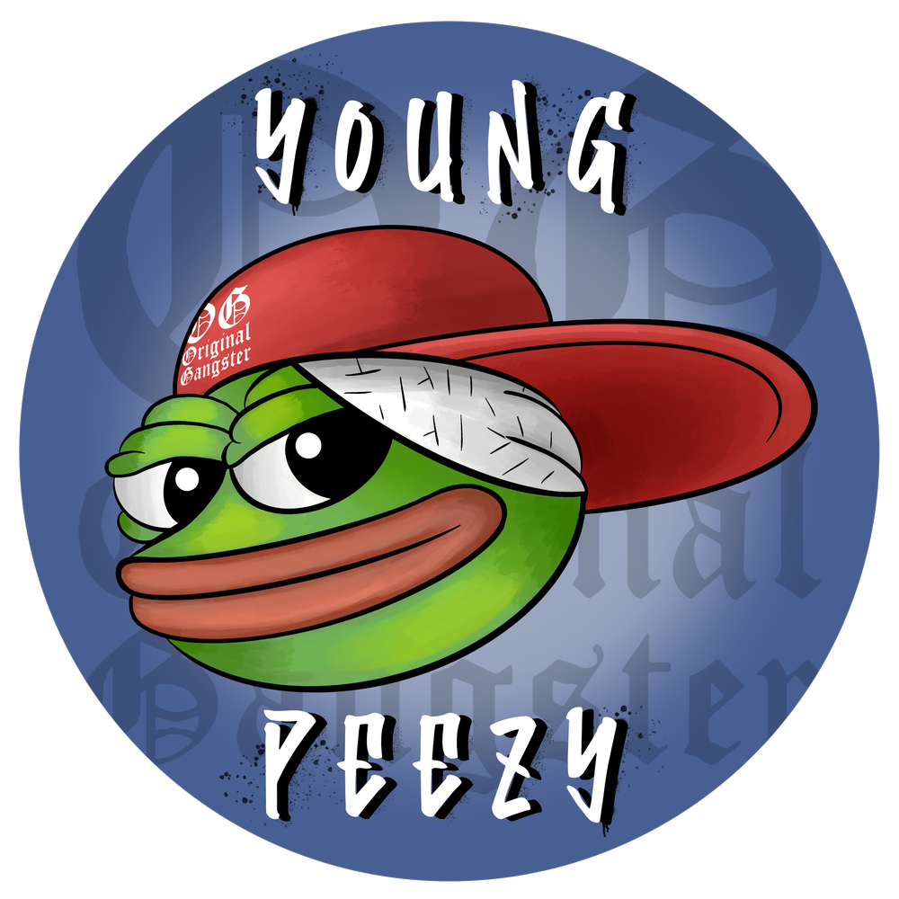 Young Peezy on Ethereum Official Page of Pepe Meme Coin Alter Ego - Circle Logo