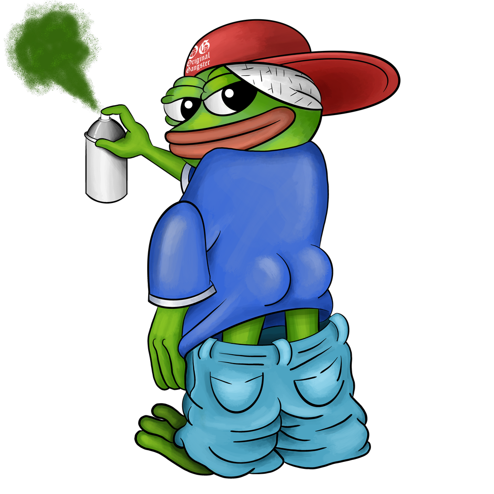 Young Peezy on Ethereum Official Page of Pepe Meme Coin Alter Ego - Graffitti